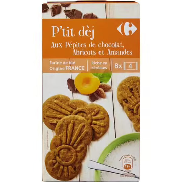 Biscuits Petit Dejeuner Amande Abricot Pepites De Chocolat