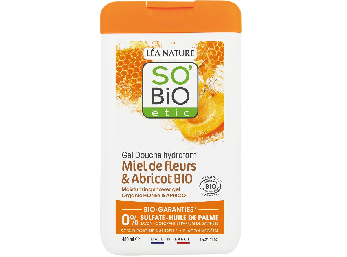 Gel Douche Hydratant Miel De Fleurs Et Abricot Bio
