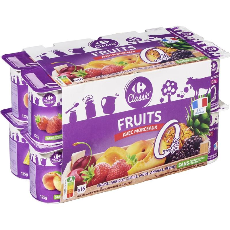 Yaourt Aux Fruits Avec Morceaux 0% Mg