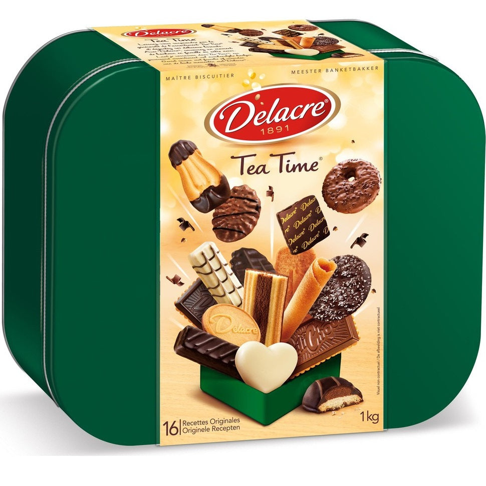 Biscuits Assortiment Boite Metal Tea Time