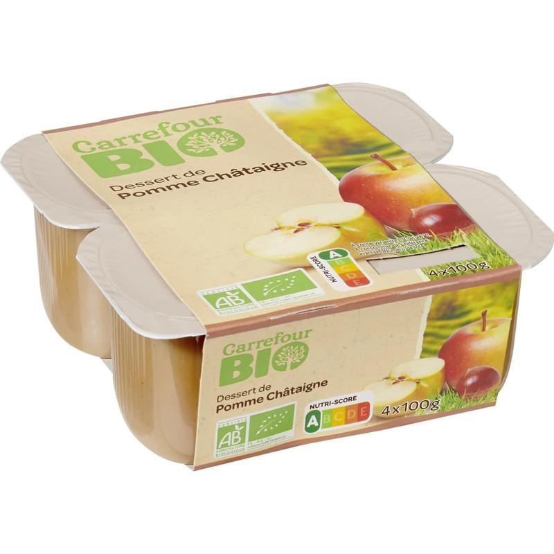 Compote Pomme Chataigne Bio