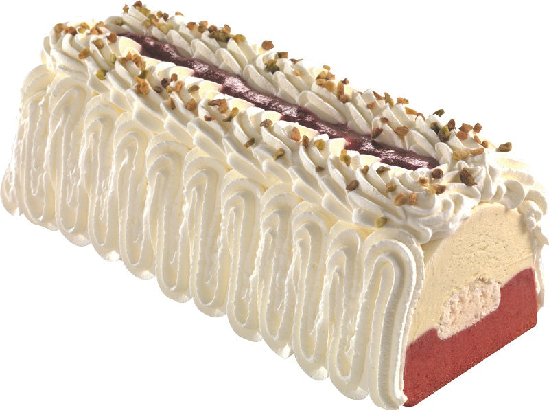 Buche Glacee Artisanale Vanille-Framboise
