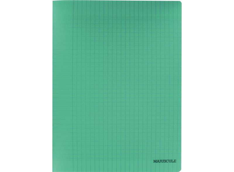 Cahier pique vert, 96 pages, grands carreaux, 24x32cm, papier 90g