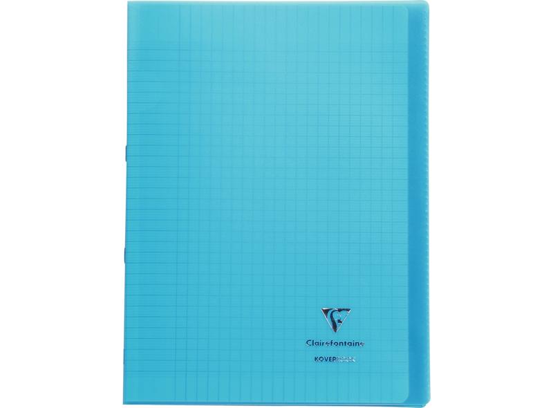 Cahier + Protege Cahier Grands Carreaux, 96 Pages, A4 Bleu