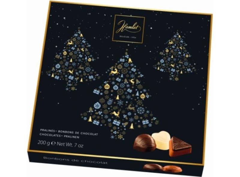 Assortiment de chocolats noir ”Arbre de Noel”