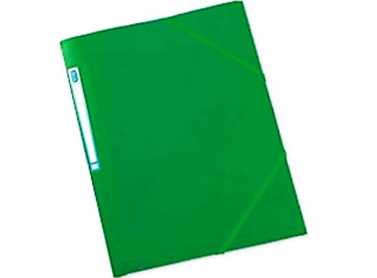 Chemise Plastique Verte 3 Rabats, 24X32Cm