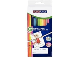 Boite De 12 Crayons De Couleurs Assorties