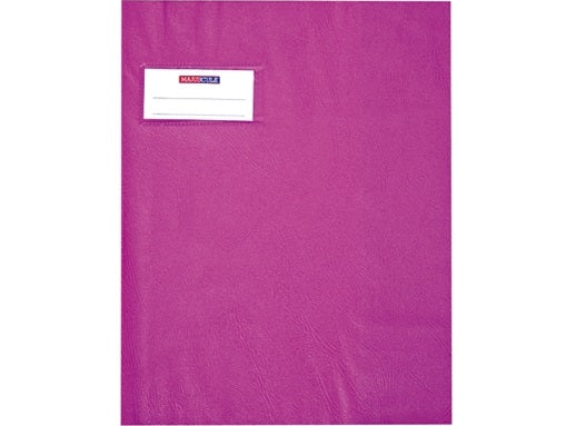 Protege-Cahier Violet Avec Etiquette 24X32Cm
