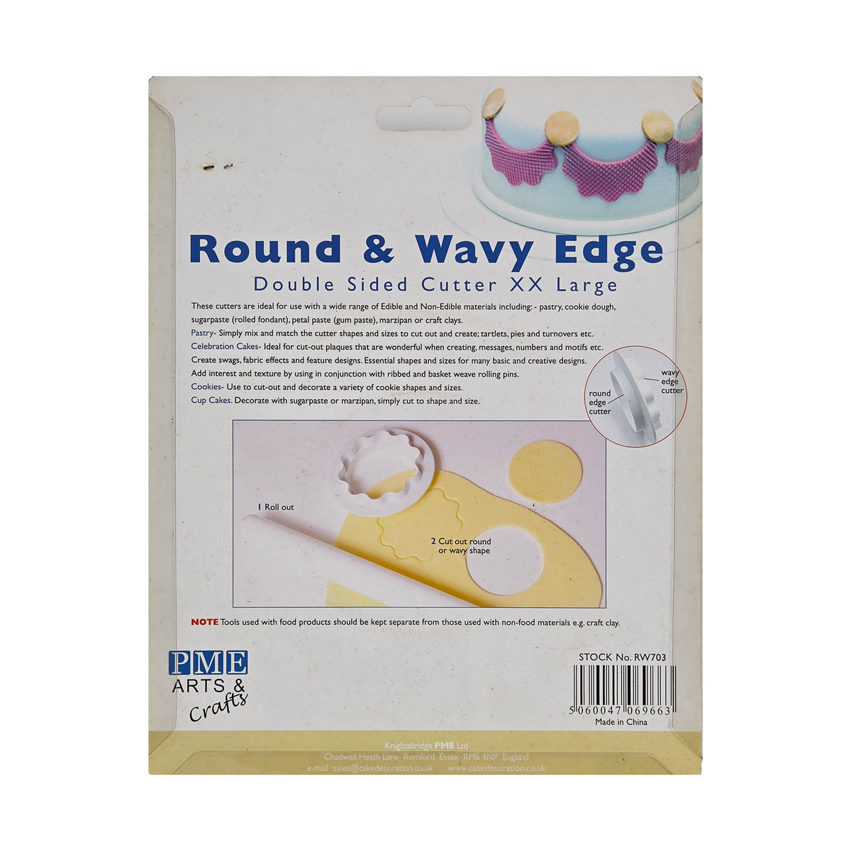 ROUND & WAVY EDGE DOUBLE-SIDED CUTTER XX LARGE (#53223)
