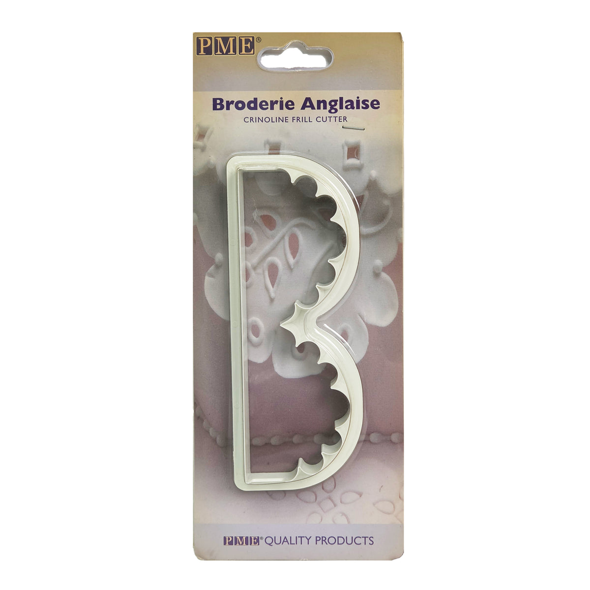 BRODERIE ANGLAISE CRINOLINE FRILL CUTTER 127 X 44MM (#53230)