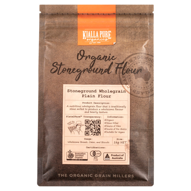 organic stoneground wholegrain flour 1kg (#55044)