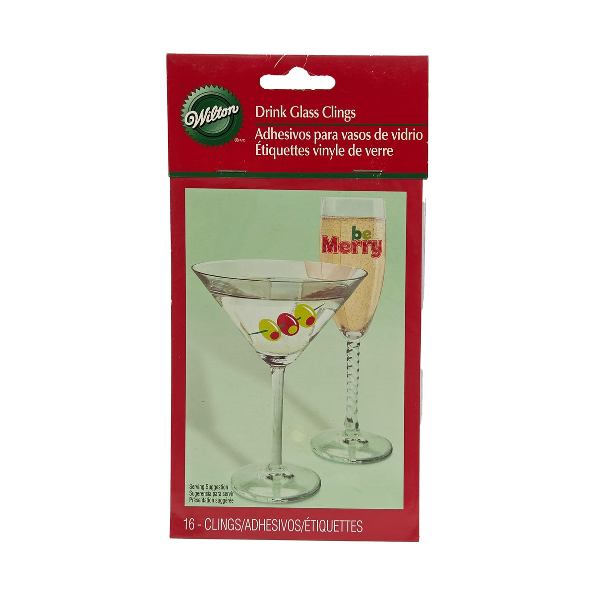 DRINK GLASS CLINGS 16 PIECES (#55336)