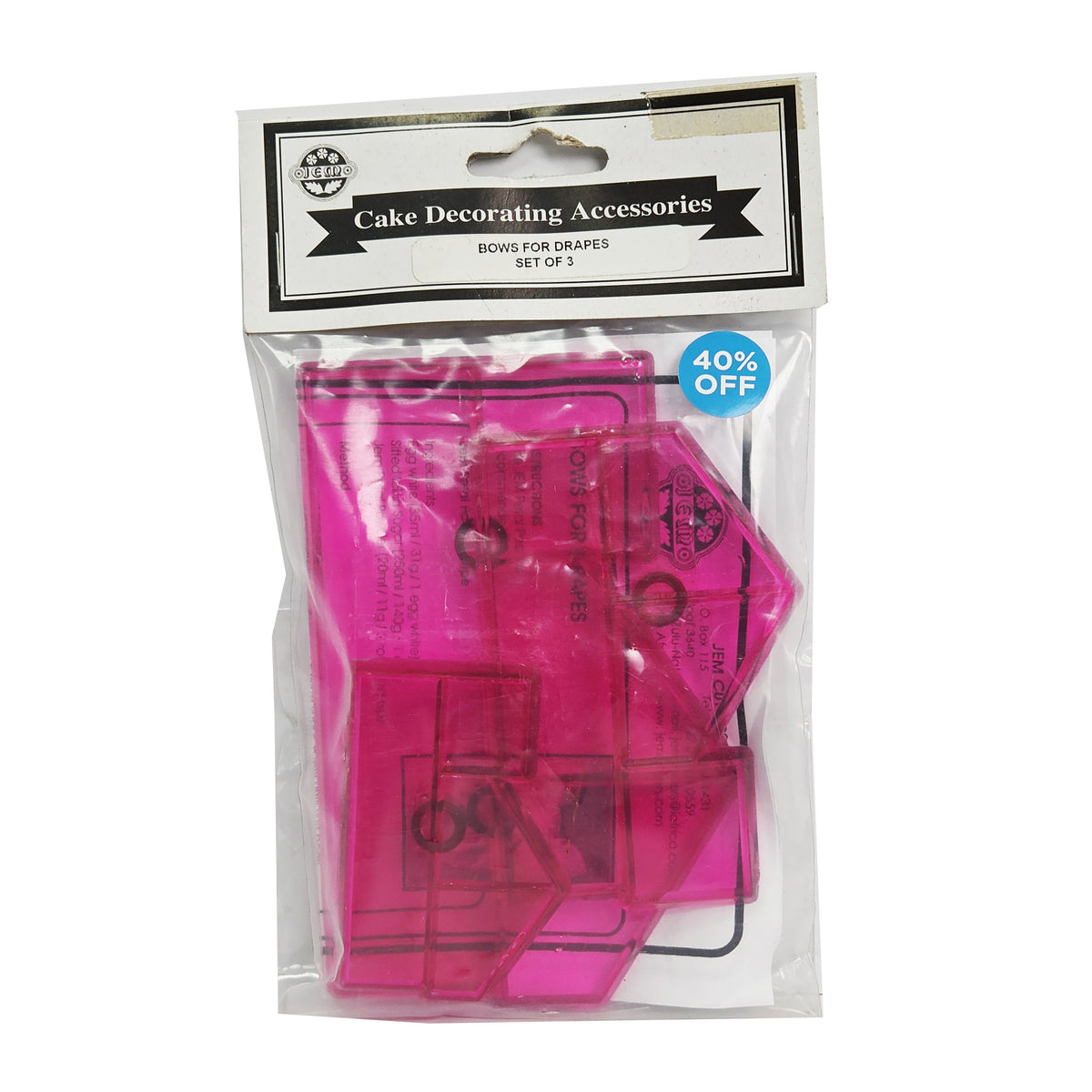 BOWS FOR DRAPES CUTTER SET 3 PIECES (#58298)