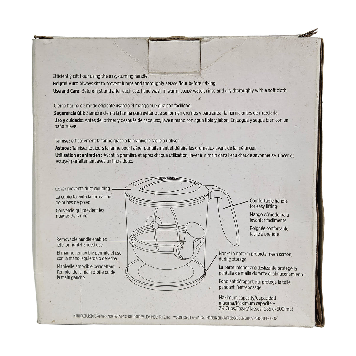 SIFTER FLOUR PLASTIC 2.5CUP 2103-1090 (#62242)