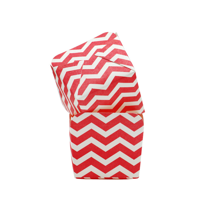 baking case 4.8x4.8x4.5cm chevron pink (#66272)