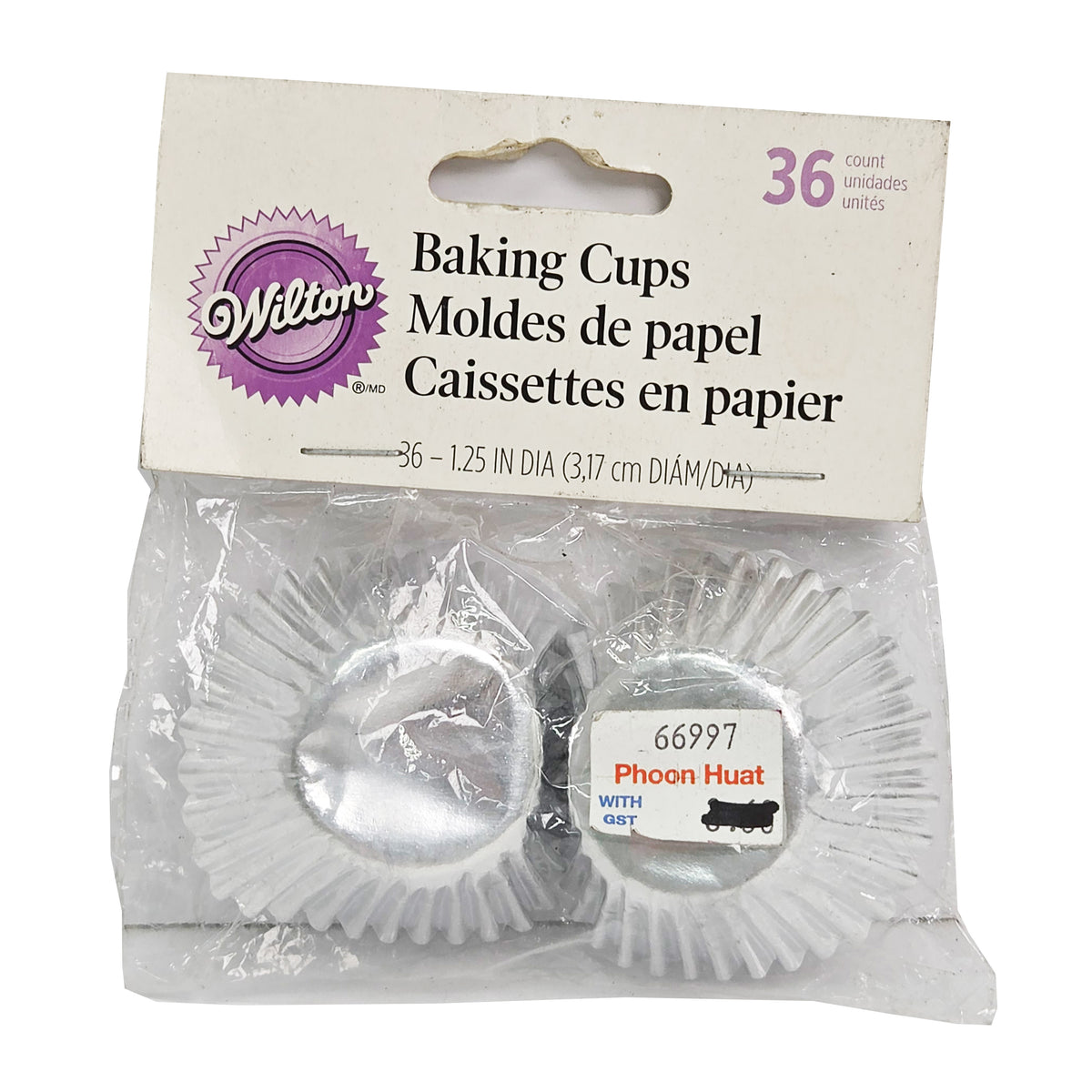 MINI SILVER BAKING CUPS – 36 PIECES (#66997)