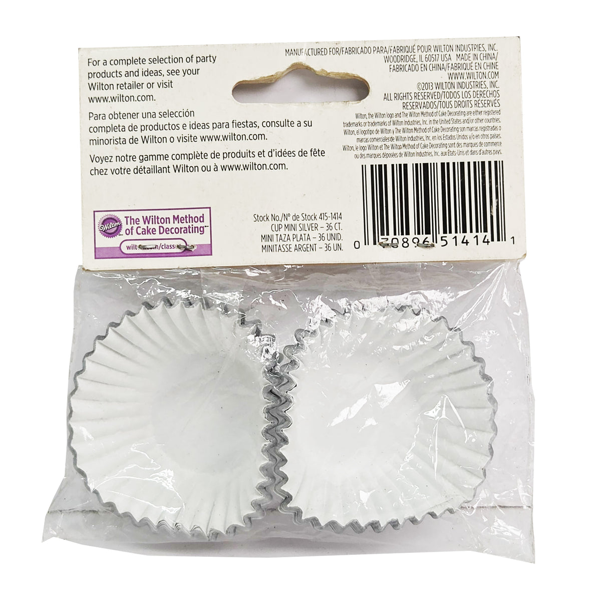 MINI SILVER BAKING CUPS – 36 PIECES (#66997)