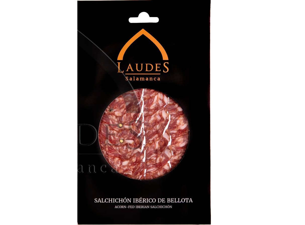 Salchichon Iberico De Bellota Loncheado Saucisson Iberique De Bellota En Tranches