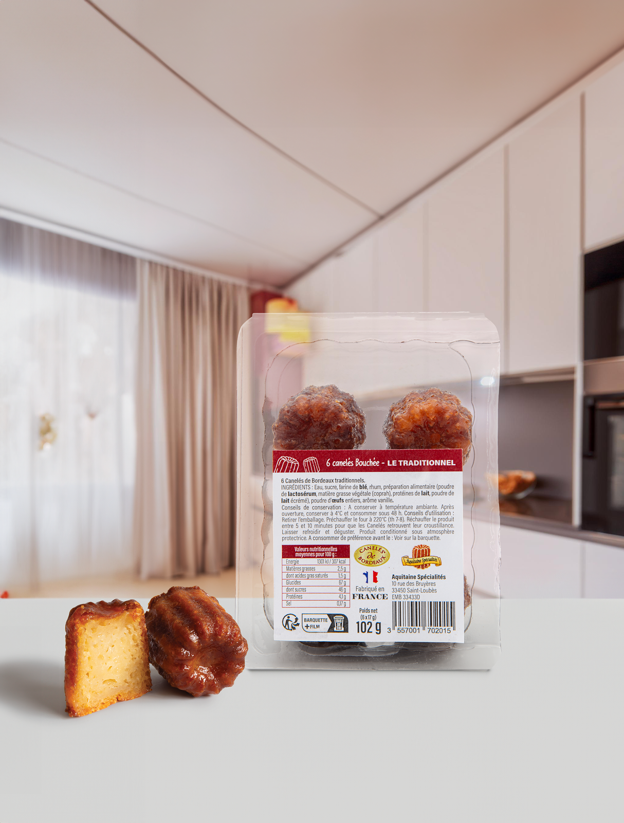 FROZEN CANELES PASTRY 6X17G (#128258)