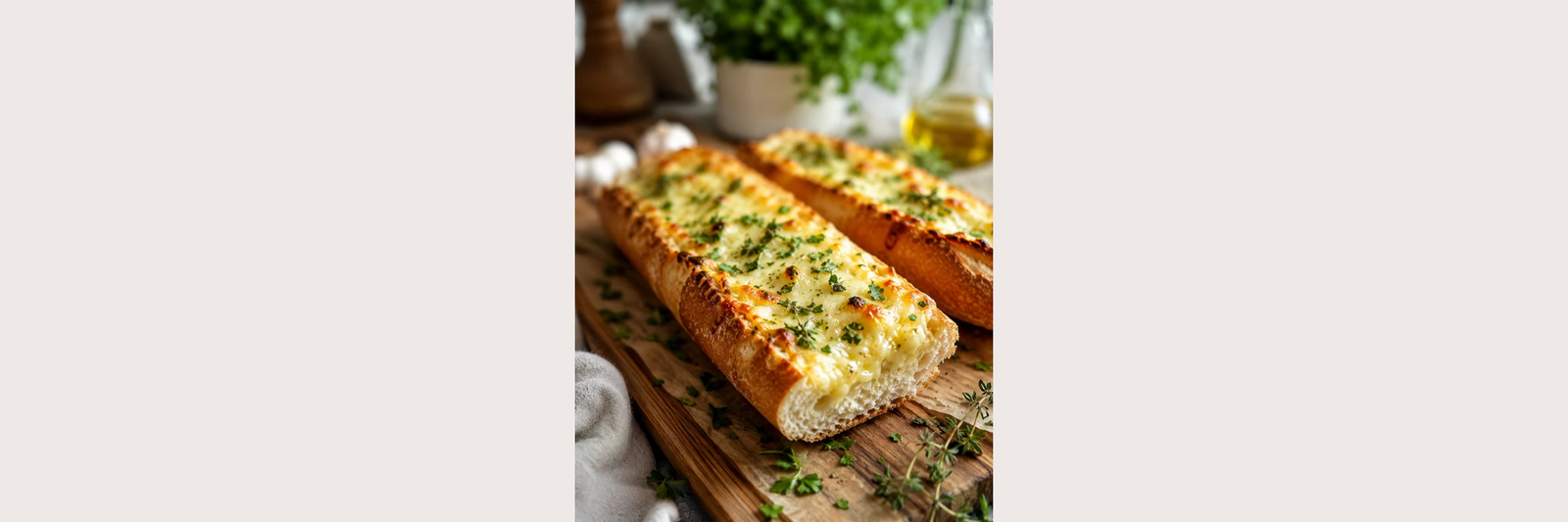 Cheese and Herb Baguette Tartine