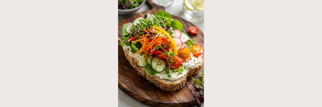 Vegetable and Cheese Tartine