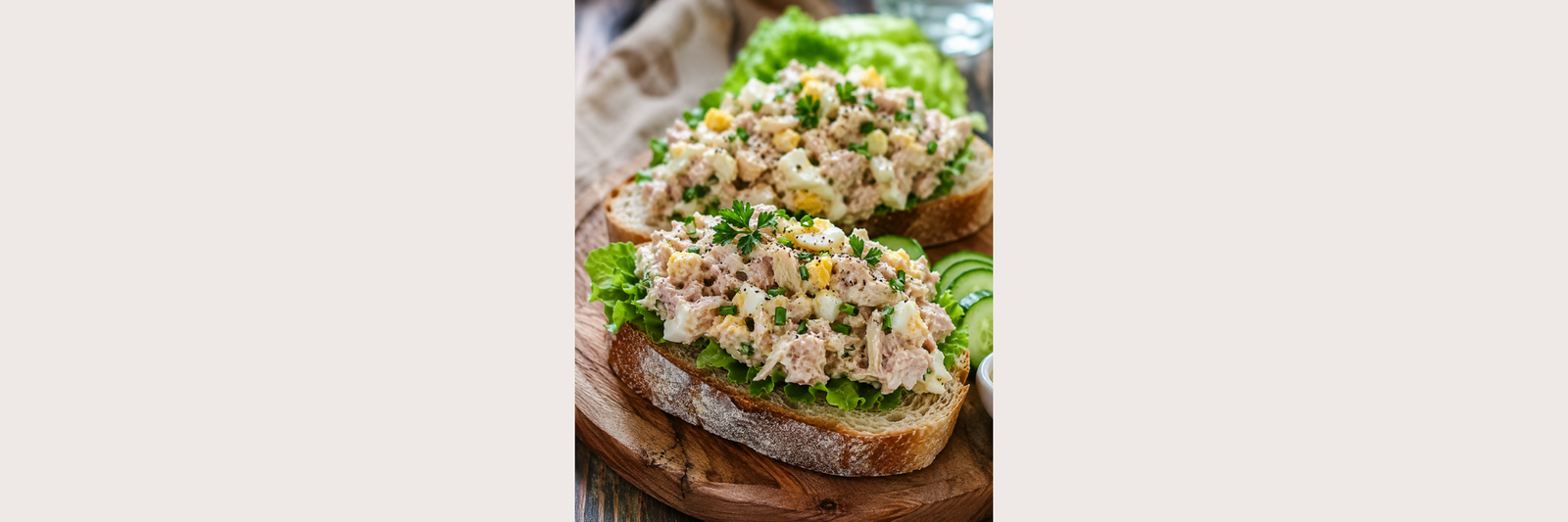 Tuna and Egg Salad Sandwich