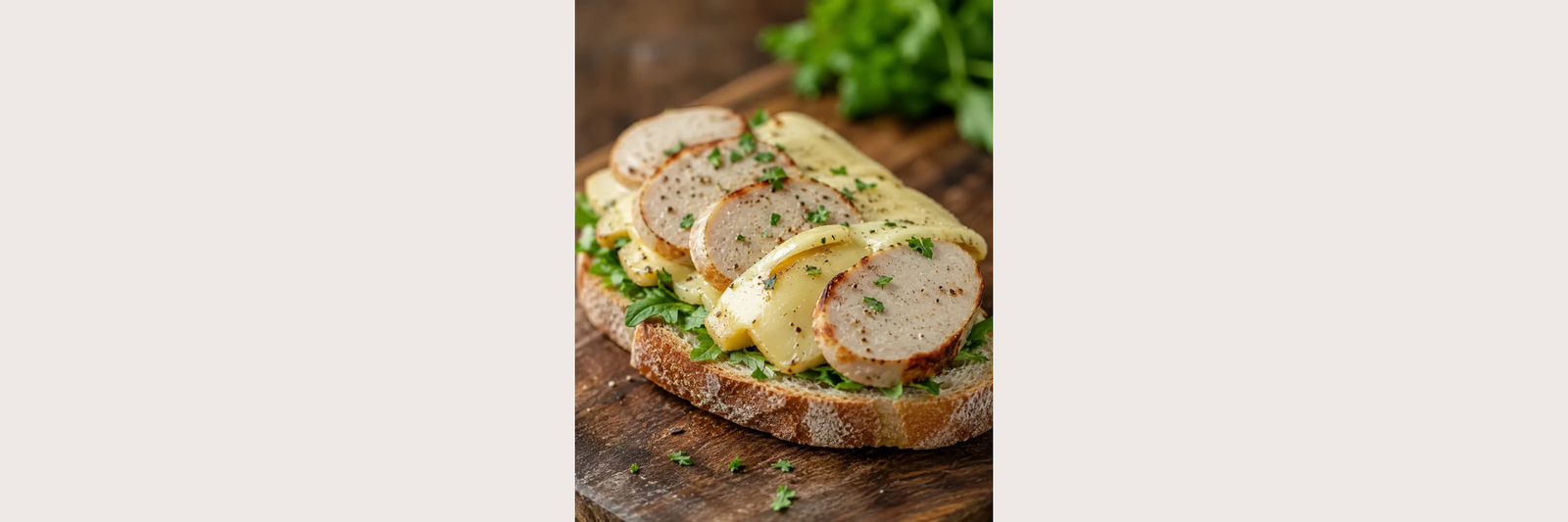 Chicken Sausage and Cheese Sandwich