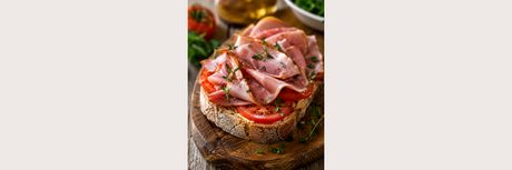 Smoked Ham and Tomato Tartine