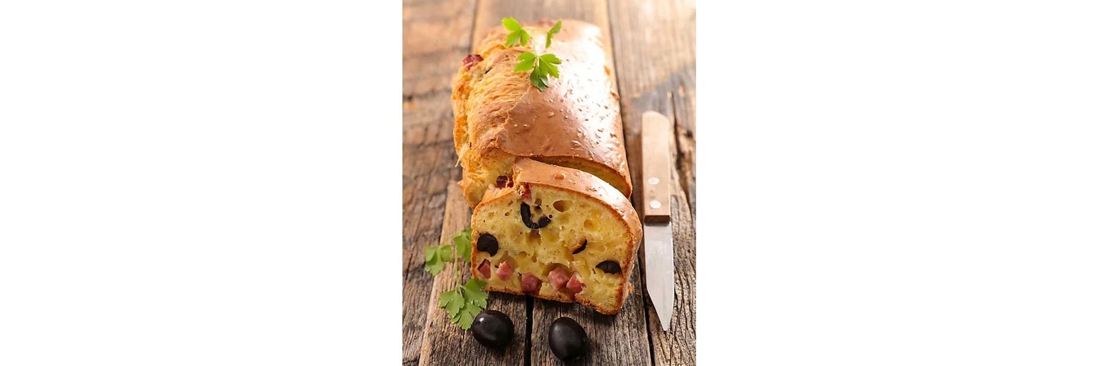 Bacon and olive cake