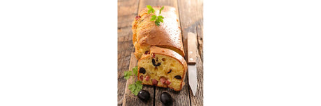 Bacon and olive cake