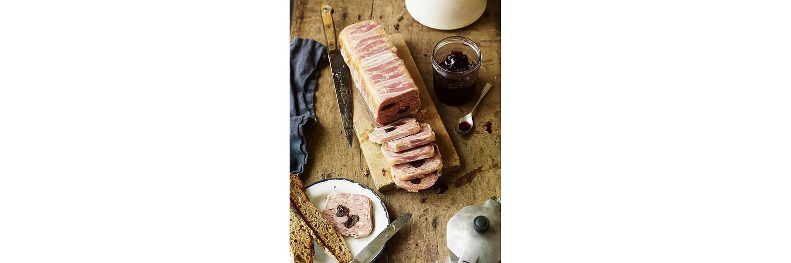 Chicken,dried prunes and duck terrine