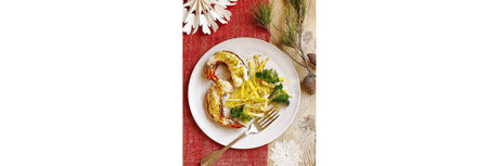 Rock lobster tail with citrus butter for Christmas