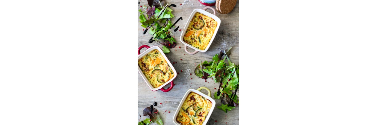 Mini zucchini flan with smoked salmon for Christmas