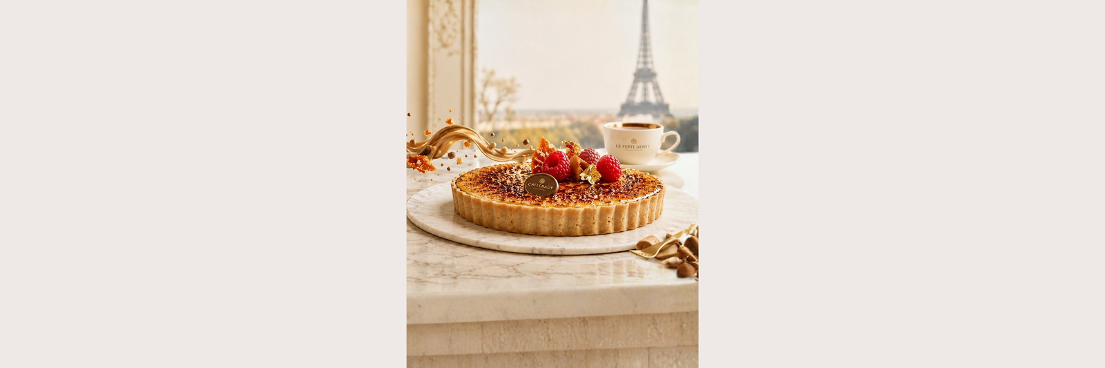 Parisian Gold Chocolate Crème Brûlée Tart
