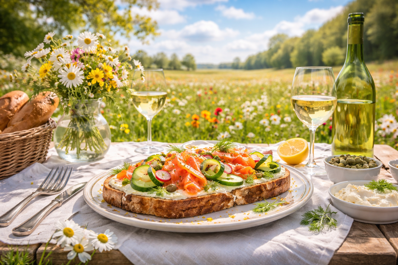 Simple Smoked Salmon Tartine