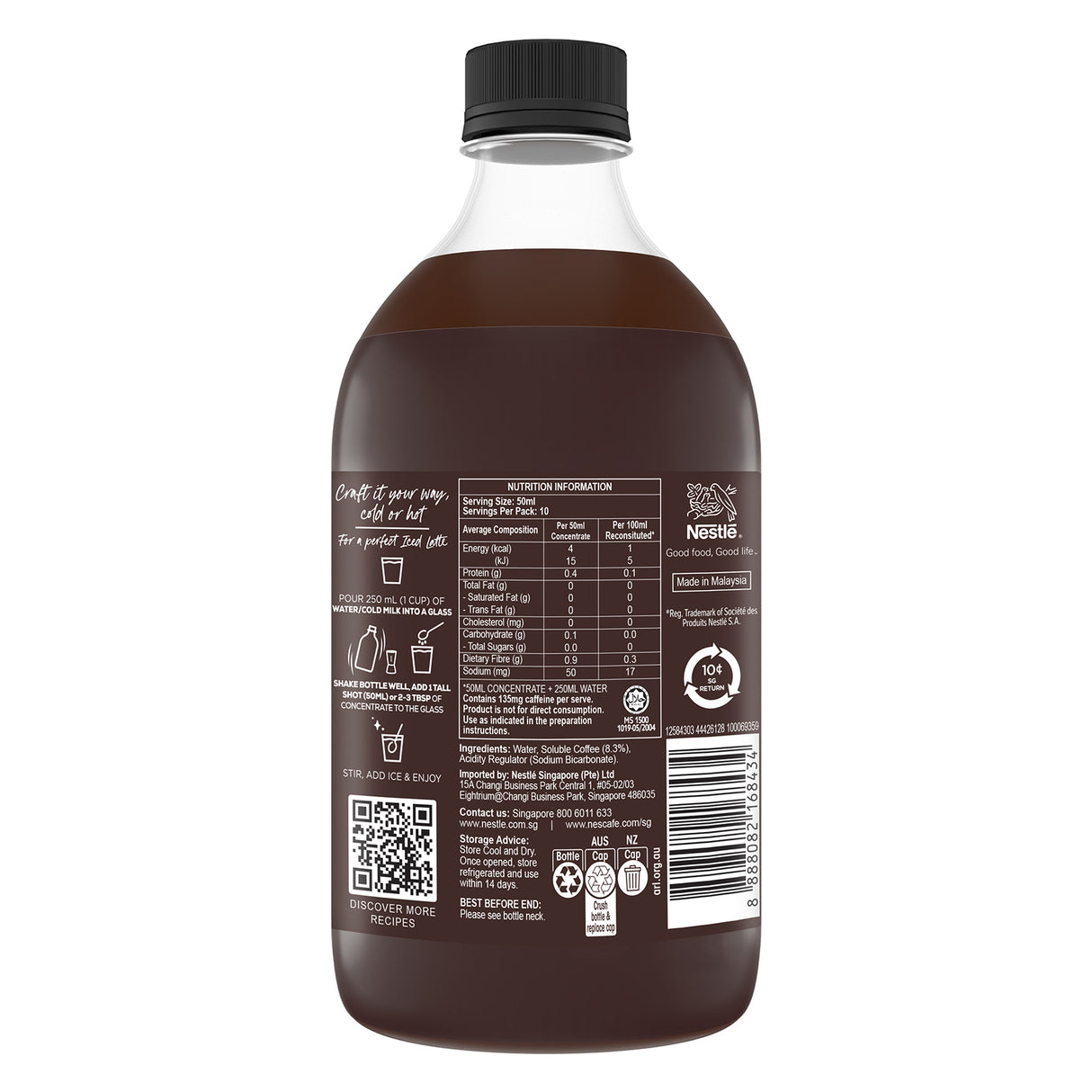 ESPRESSO CONCENTRATES BLACK 500ML (#128141)