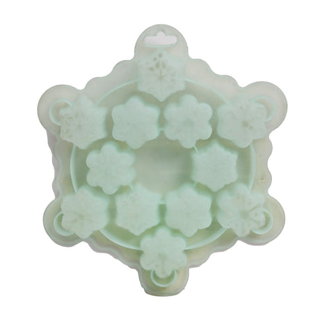 SNOWFLAKE SILICONE MOLD – 12 CAVITIES (#100404)