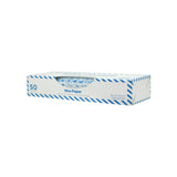 wax paper blue heart 218x250mm 50pc (#102557)