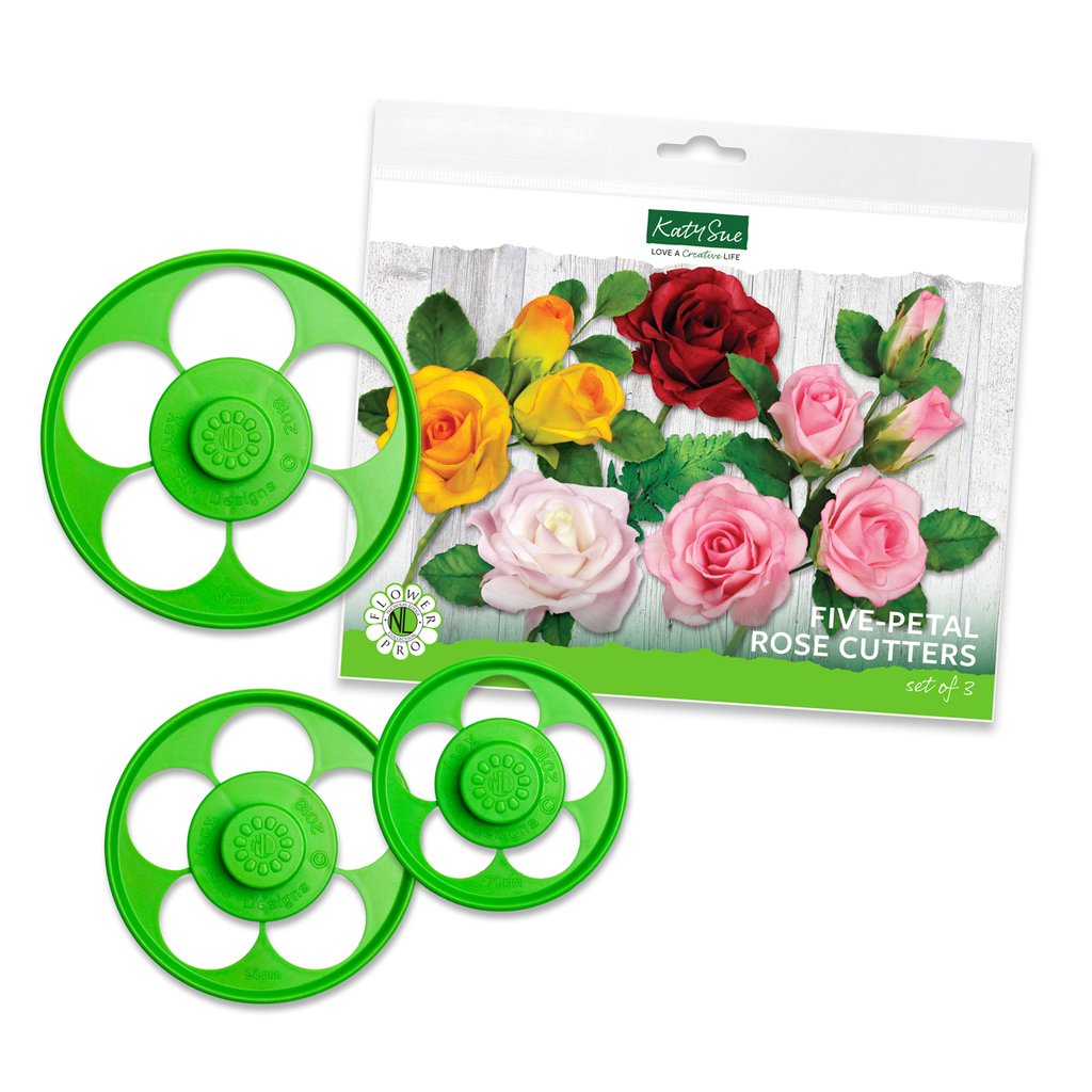 five petal rose cutter set 3pc cut001 (#102863)