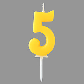 pastel number candle 5/tomiz (#103209)