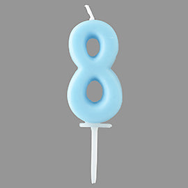 pastel number candle 8/tomiz (#103215)