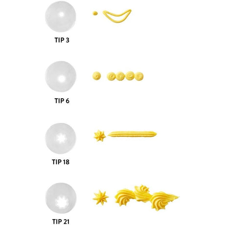 disposable piping tip set #3 18 6 21 418-6614 (#103404)