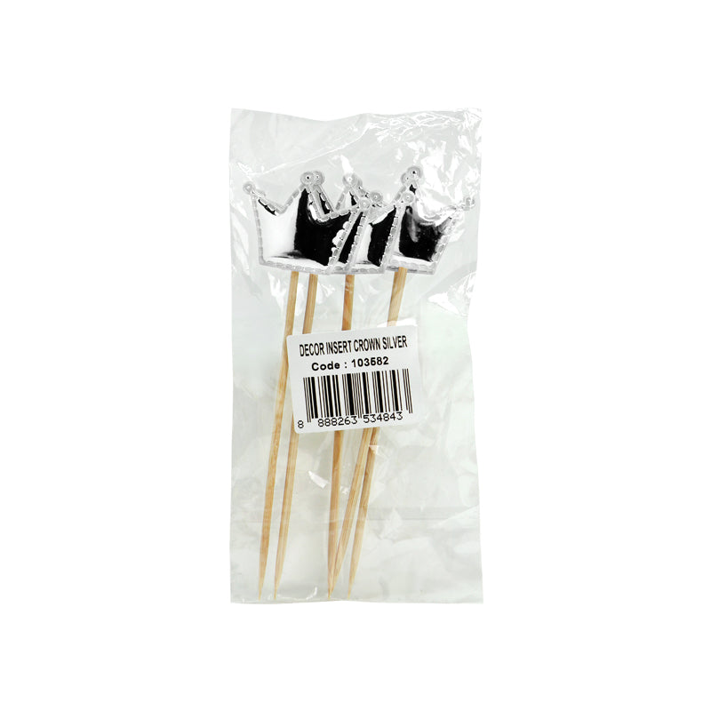 crown silver decor insert 5pc (#103582)