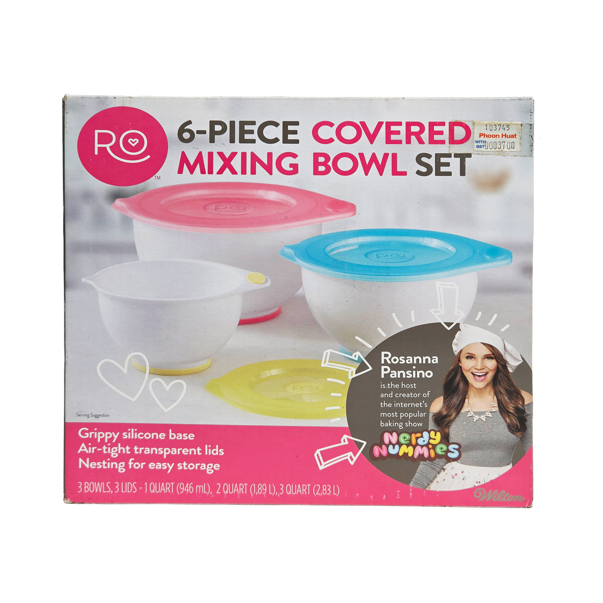 COVERED MIXING BOWL SET 6 PIECES (#103745)