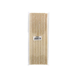 paper straw gold spiral 6x197mm 20pc (#103836)