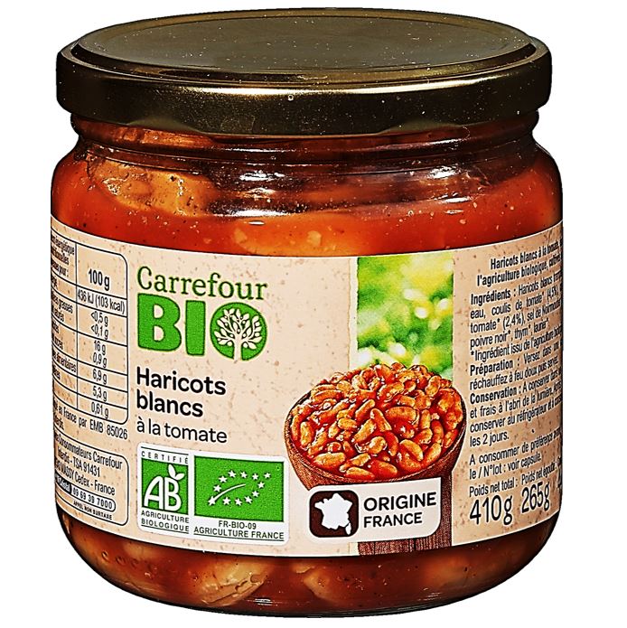 Haricots Blancs A La Tomate Bio