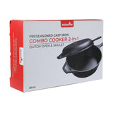 26cm 2in1 cast iron combo cooker black (#104935)