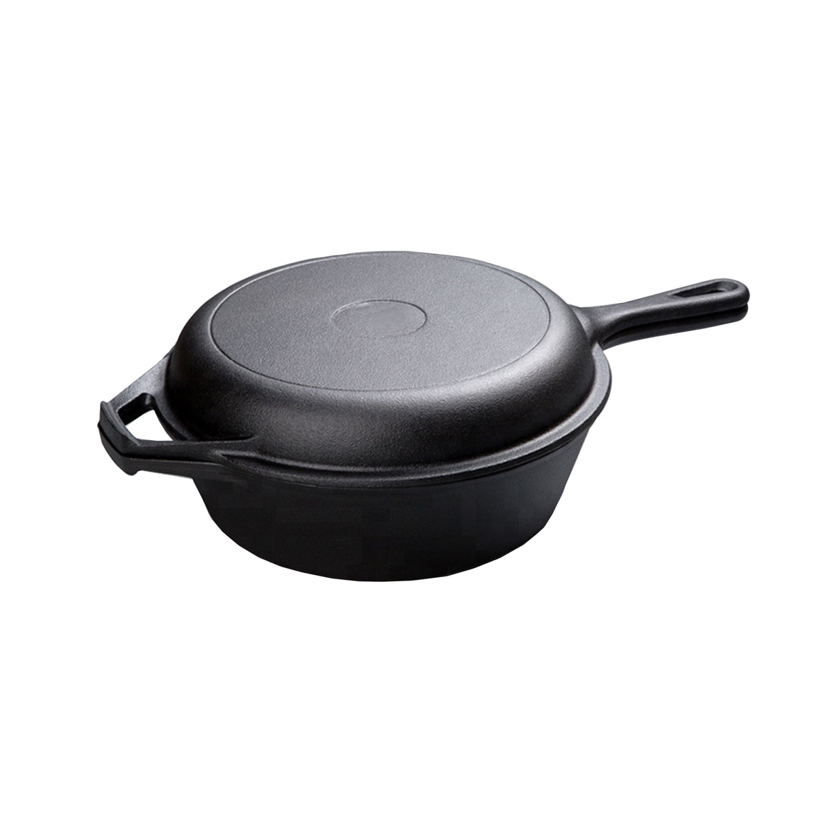 26cm 2in1 cast iron combo cooker black (#104935)