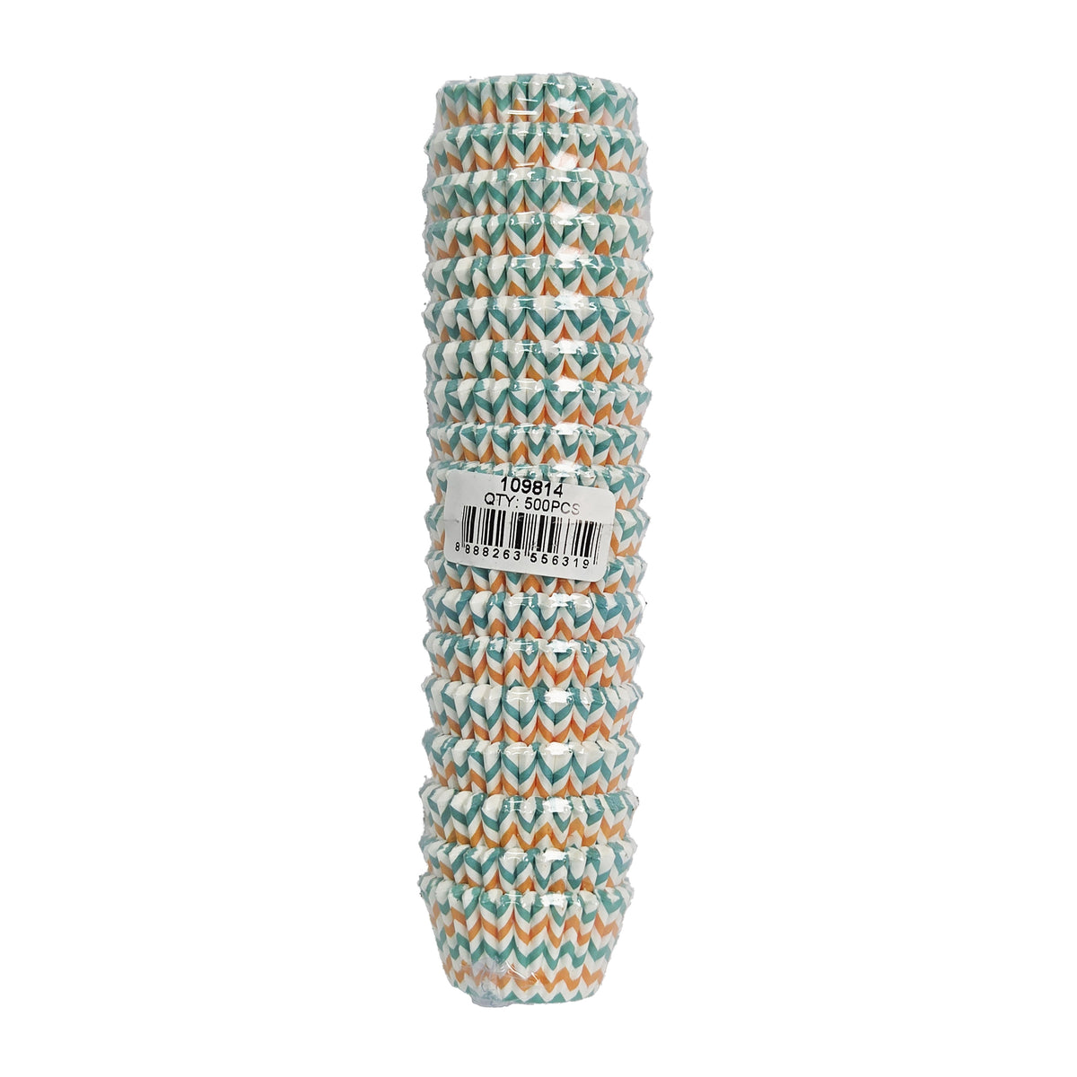 GREASEPROOF BAKING CASES 60MM CHEVRON GREEN & YELLOW – 500 PIECES (#109814)