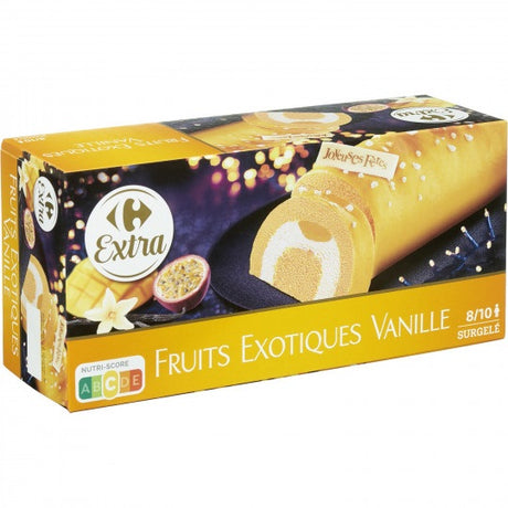 Buche glacee Vanille, fruits exotiques